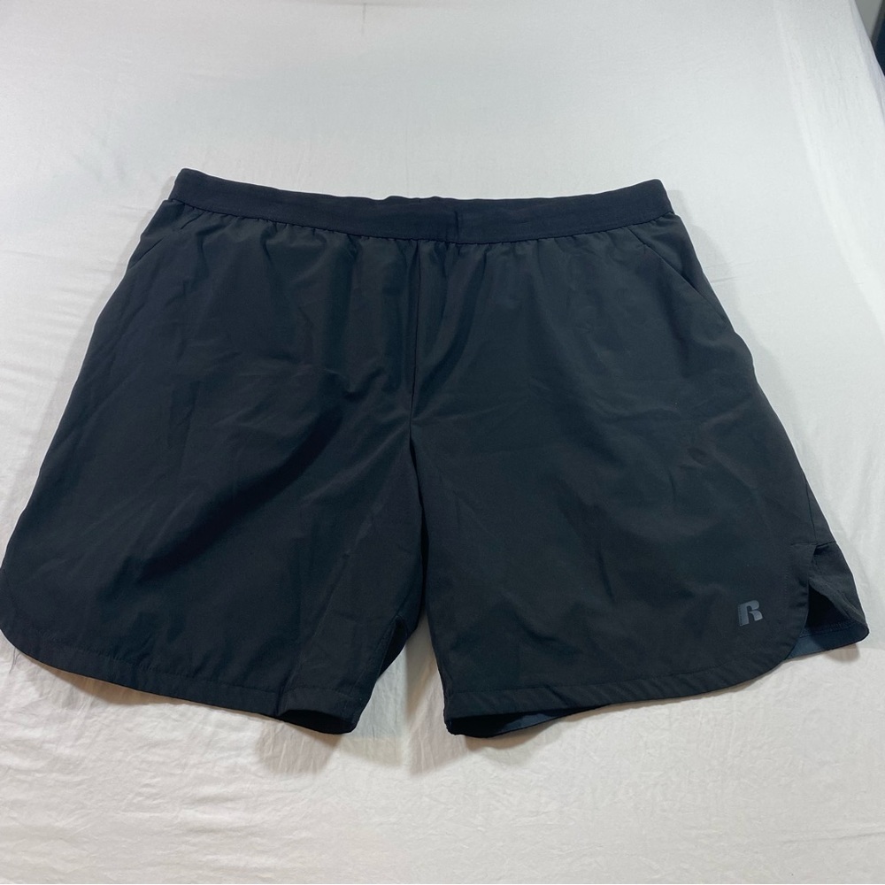Russell’s Athletic Running Shorts Black Workout casual Shorts 2XL Active…